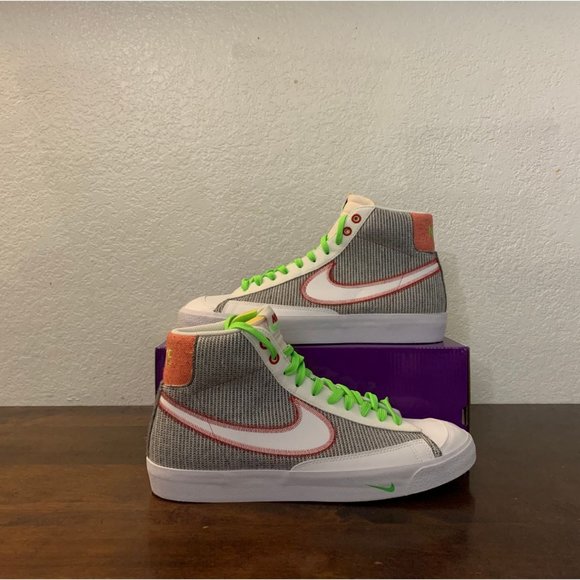 Grass/White/Sulfur 'Blazer Mid '77 Jumbo' sneakers | NIKE